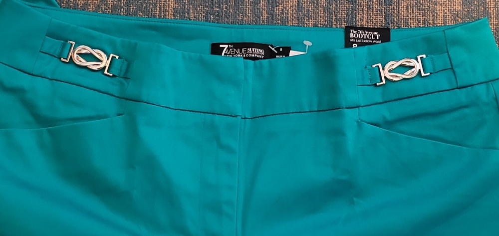7th Avenue Bootcut Pant in Teal
